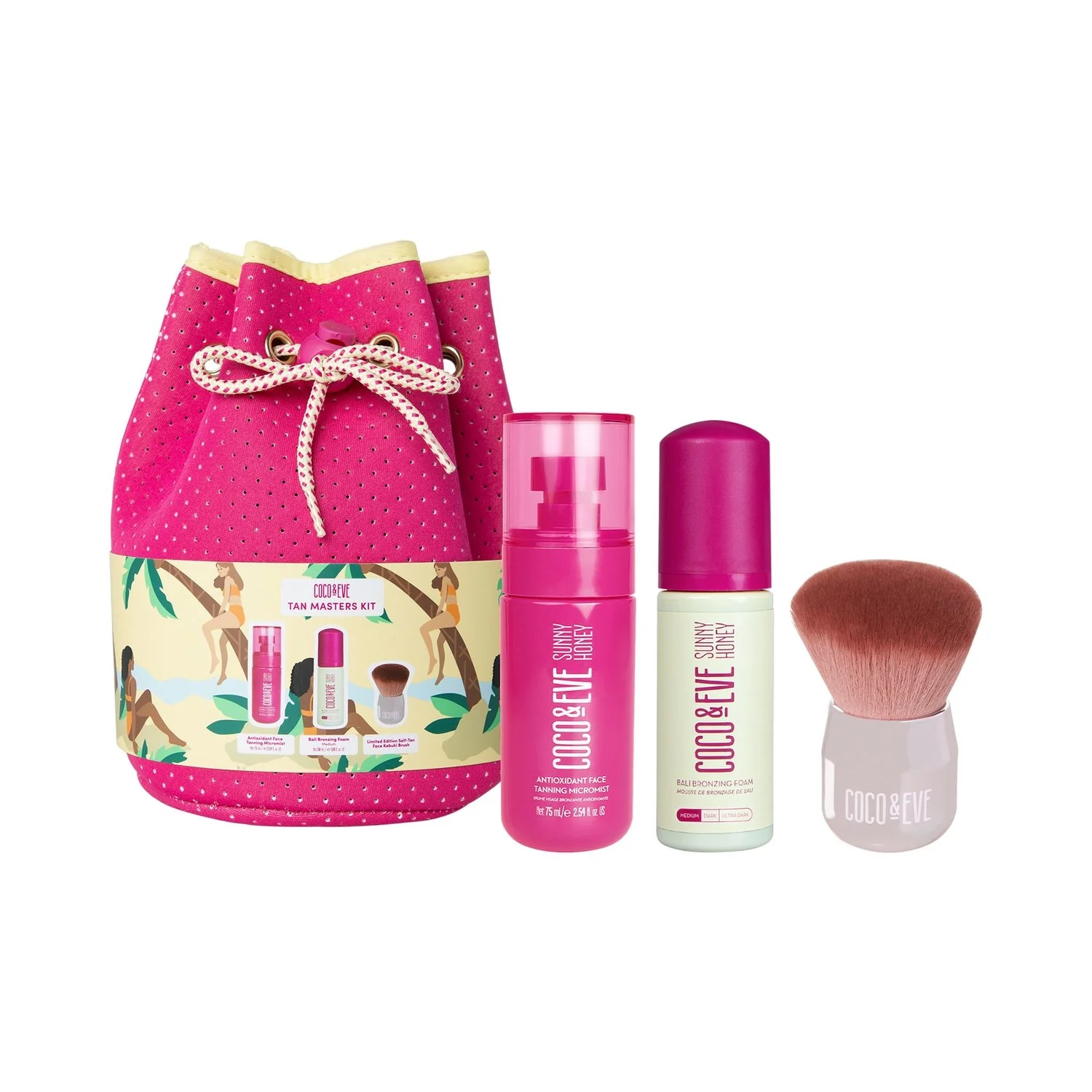 Sunny Honey Tan Masters Kit - Set za njegu od sunca, Set za njegu od sunca, Losion za samotamnjenje lica, Pjena za samotamnjenje tijela
