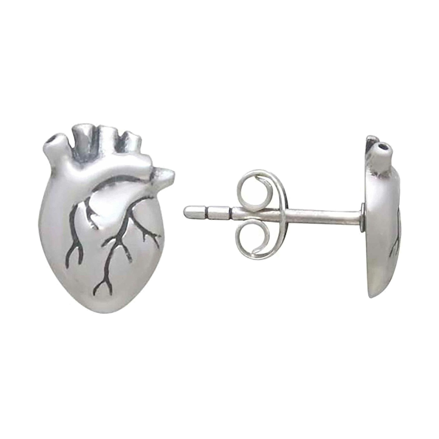 Ohrstecker '3-D anatomisches Herz'