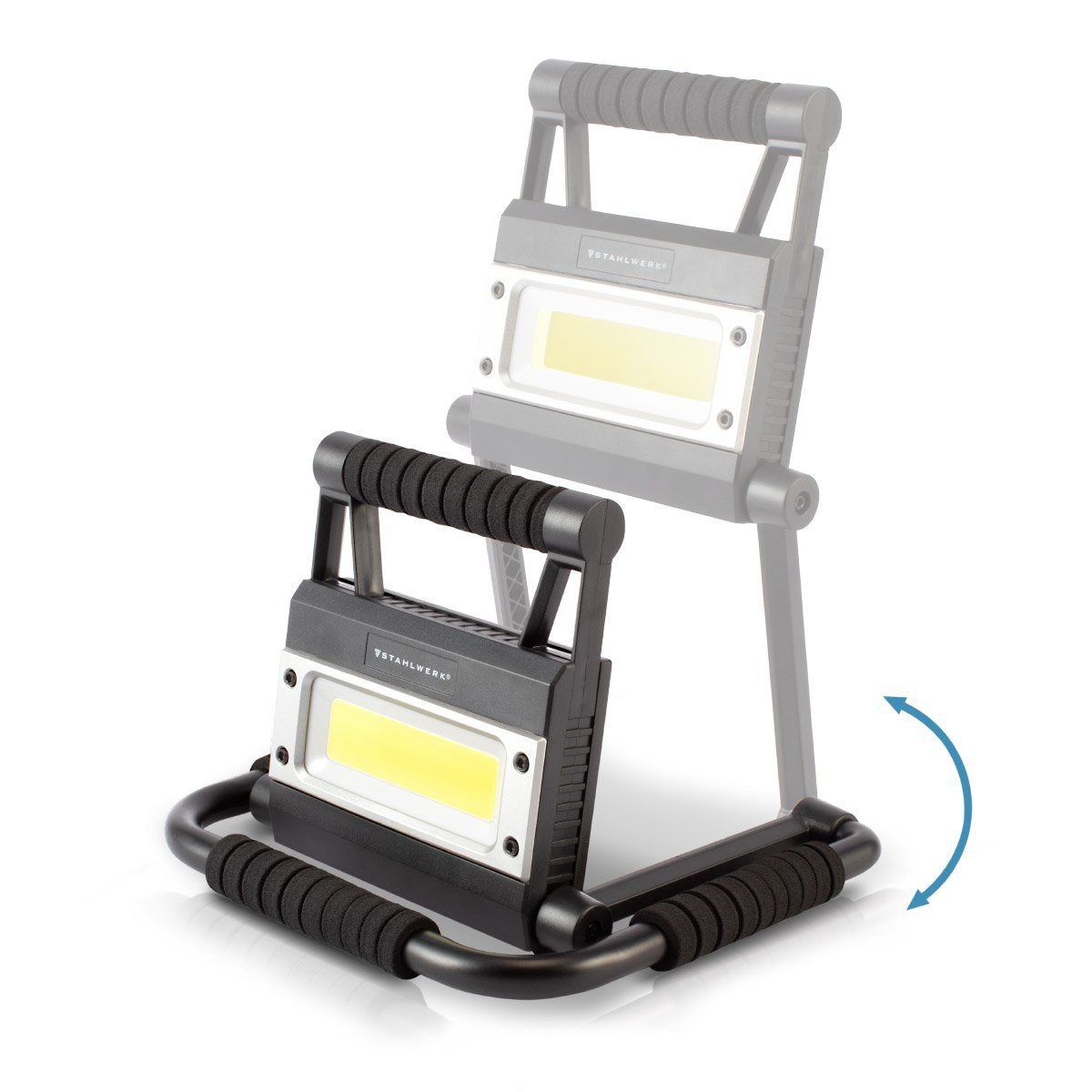 STAHLWERK Baustrahler LED Baustrahler LAL-15 ST mit 15 Watt, 1500 Lumen, Powerbank, LED fest integriert
