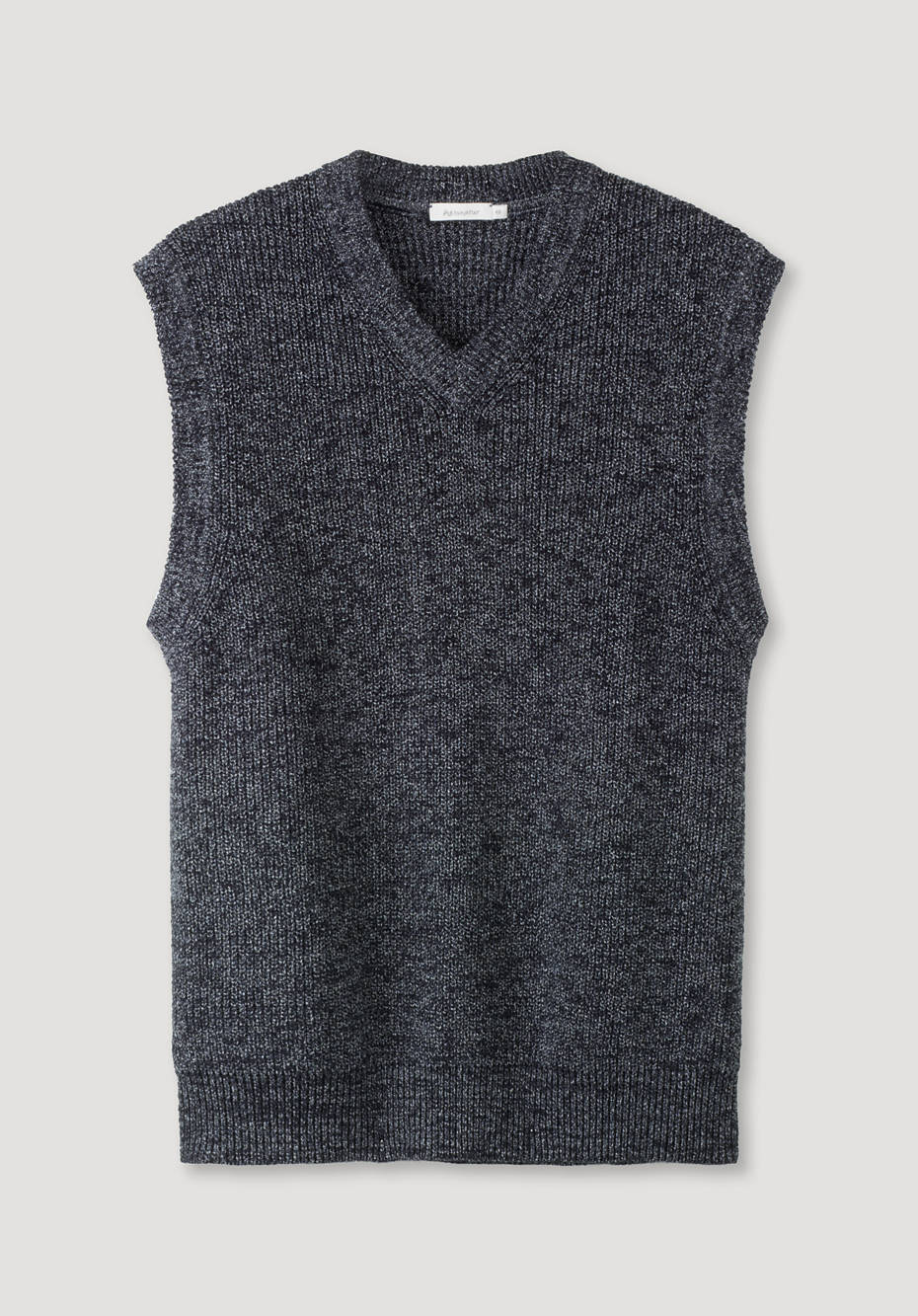 V-Neck-Pullunder aus Bio-Baumwolle mit Leinen