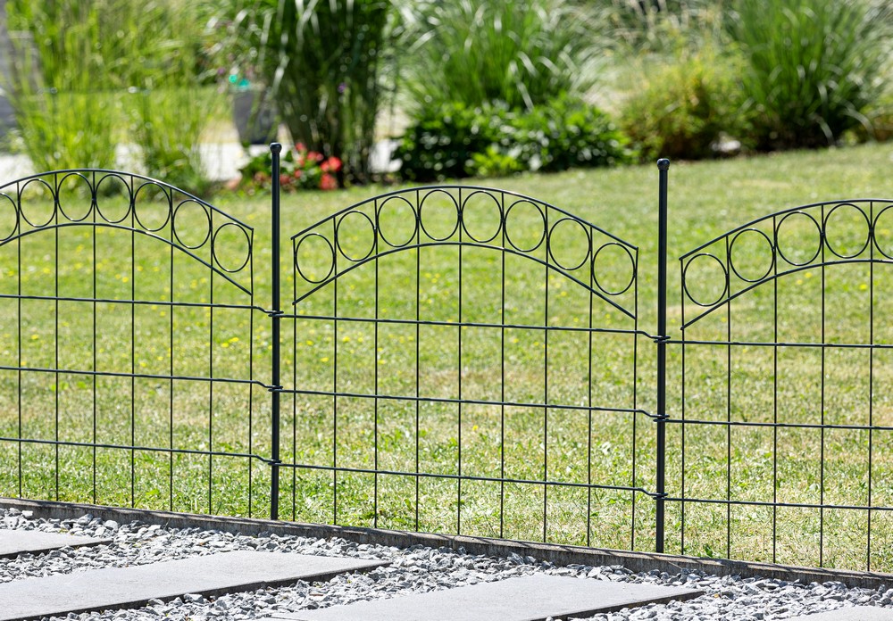 Powertec Garden Zaun-4er Set, ca. 1000 x 800 mm - Grau, 21FS07