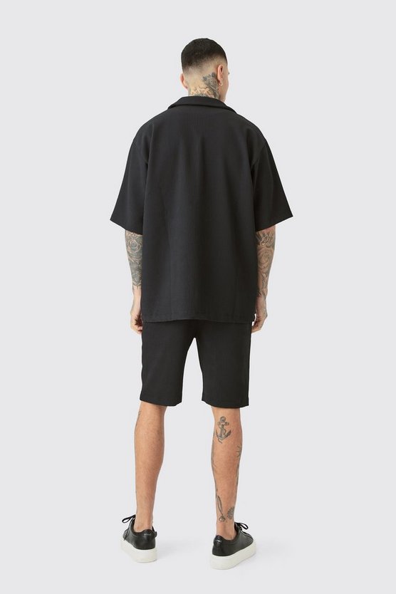Tall kurzärmliges Oversize Hemd und Shorts