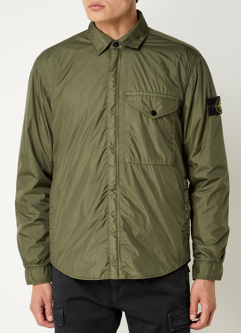 Stone Island Q0123 podstavljena jakna sa bočnim džepovima i logotipom