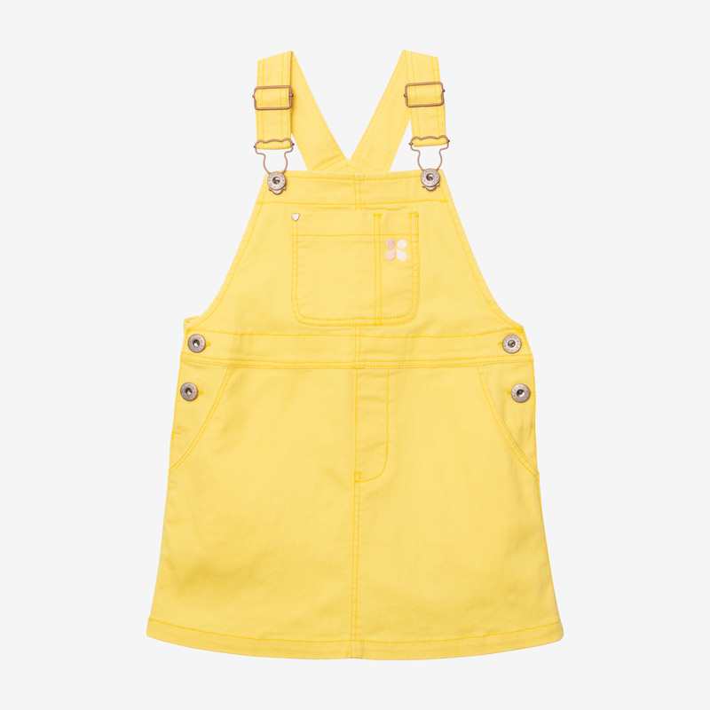 Robe-salopette fille jean jaune Catimini