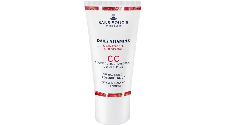 SANS SOUCIS Daily Vitamins Granatapfel CC Cream Anti Rötungen LSF 20 30 ml
