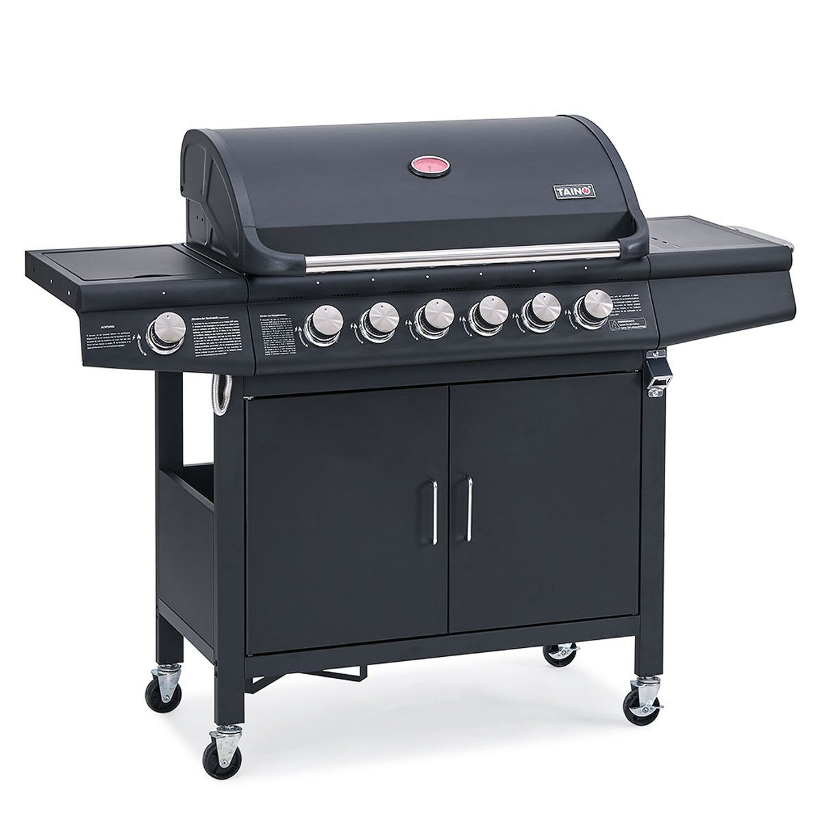 TAINO Gasgrill RED, 6+1, Piezozündung, mit Grillspieß-Auflage, inkl. Fettwanne
