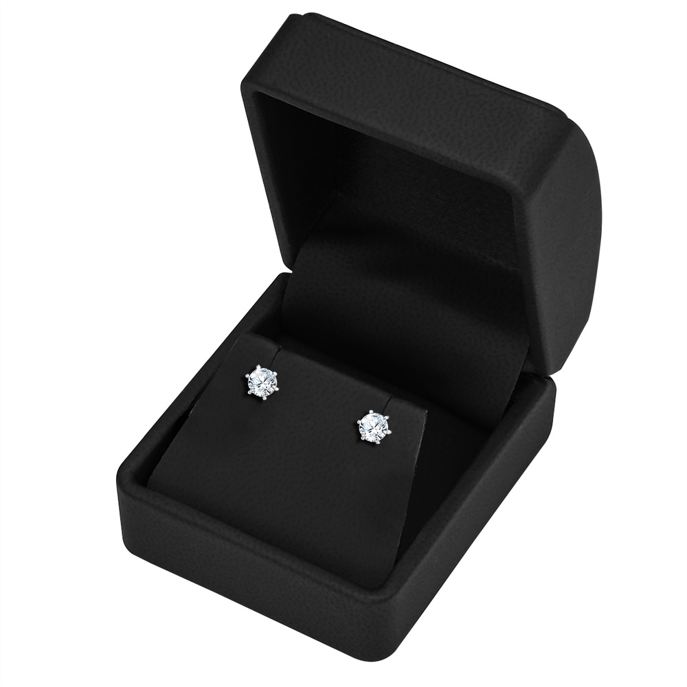 Trilani Puces d'oreille en diamant Argent sterling Lab Grown Diamond en Argent Boucles d'oreilles