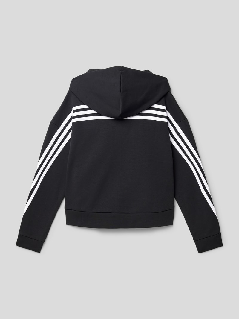 Sweatjacke mit Kapuze in schwarz