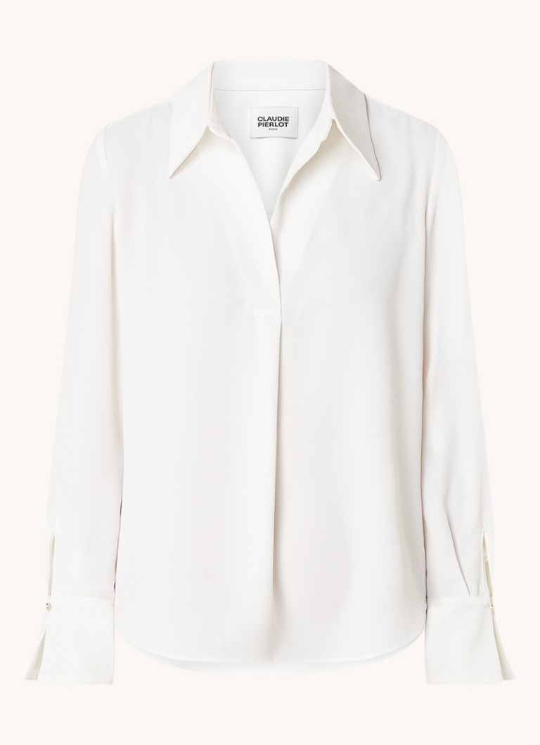 Top Claudie Pierlot Blues con scollo a V