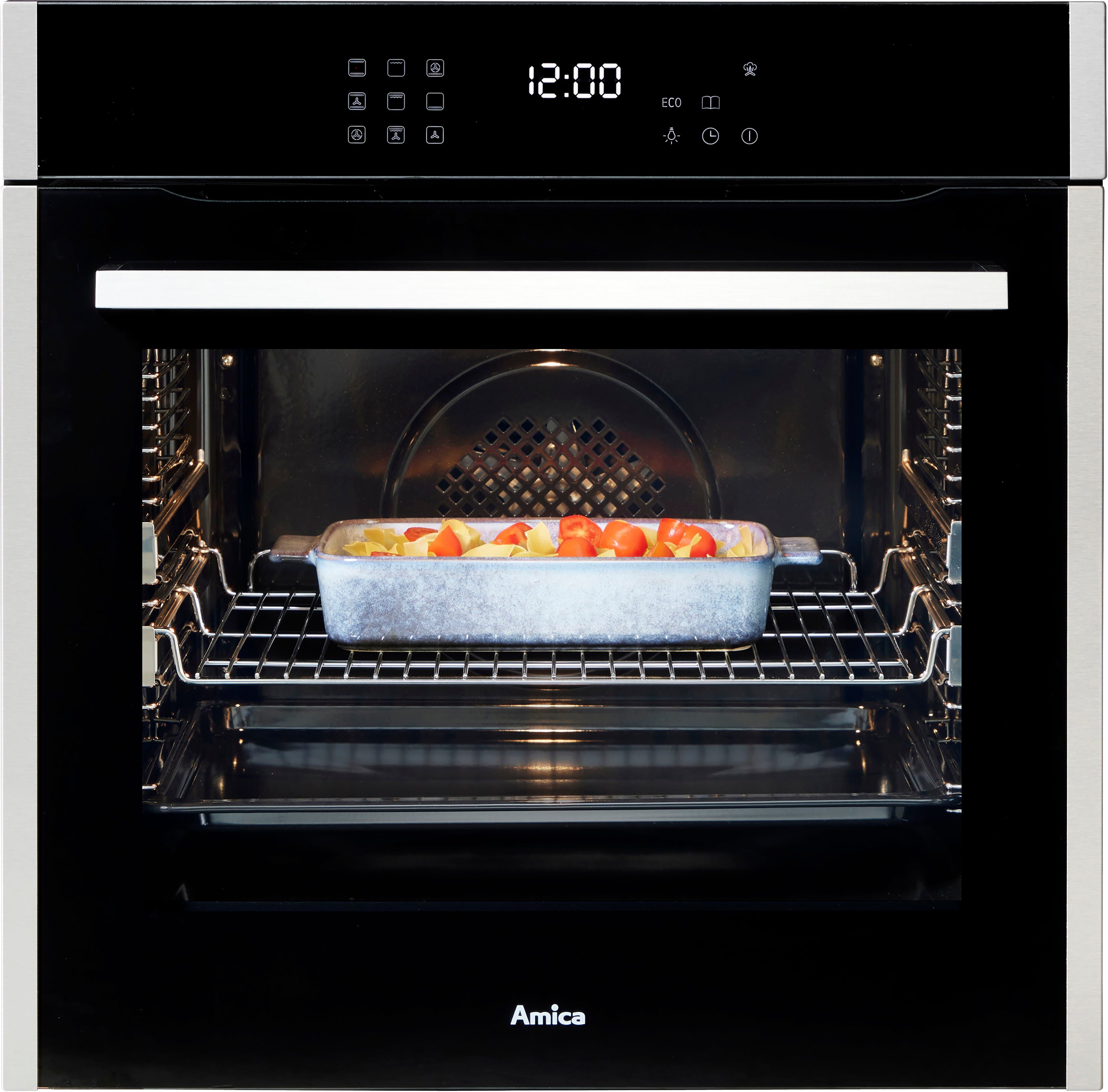 Amica Einbaubackofen EBX 944 700 E, mit 2-fach-Teleskopauszug, Steam Clean