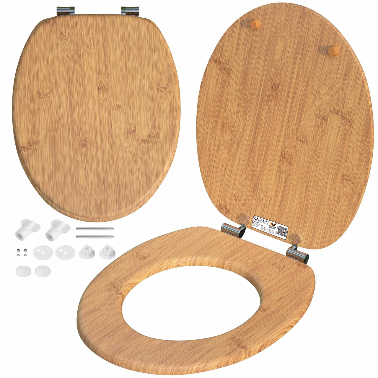 Casaria Toilettensitz Bambus mit Absenkautomatik