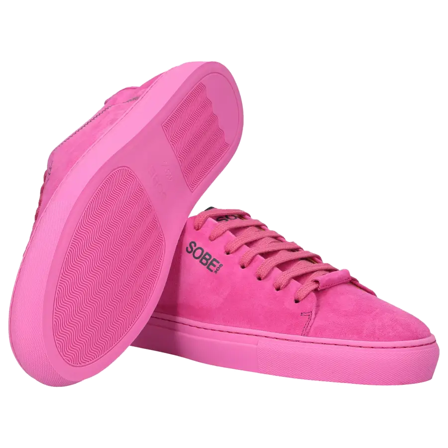 305 SOBE - Sneaker low + Snapback Cap 305 SOBE FAMILIA Veloursleder - pink