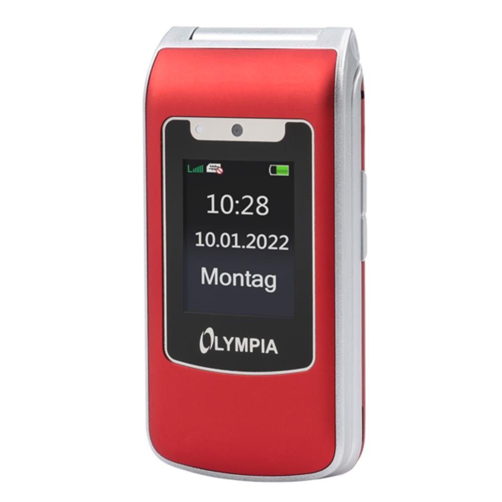 OLYMPIA OFFICE Style Duo 4G Klapphandy (inklusive Dockingstation, Rentnerhandy mit Bluetooth, rot)