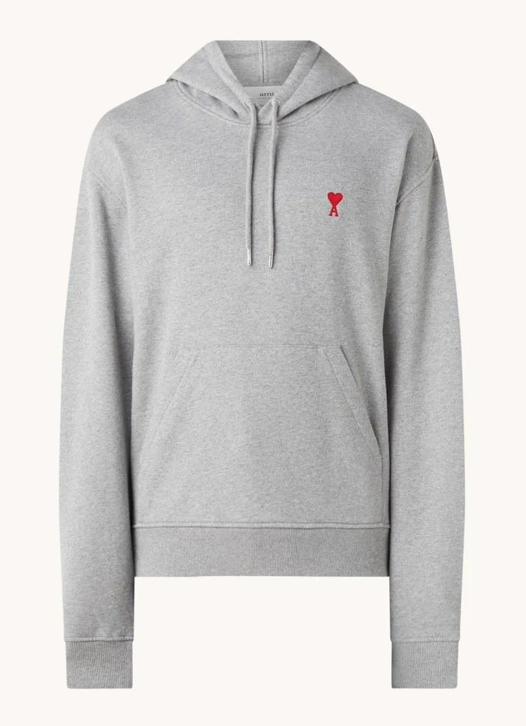 AMI Paris hoodie made of organic cotton with logo embroidery