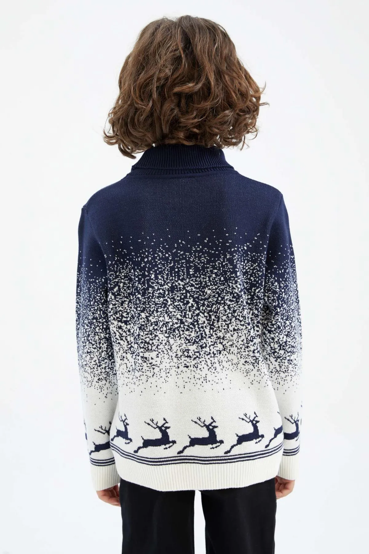 DeFacto  Rollkragenpullover mit Weihnachtsmotiv für Jungen