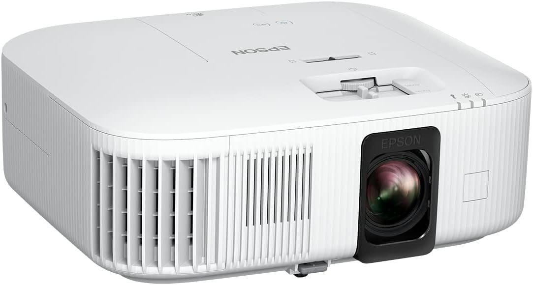 Epson Beamer (2800 lm, 35.000:1, 4096 x 2160 px, bis zu 500 Zoll/12,7 m, Android TV, Lens-Shift, Trapezkorrektur, HDMI)