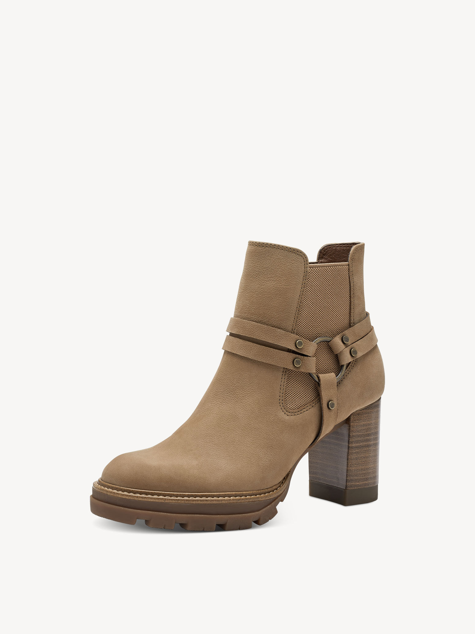 Bottine Chelsea en cuir - marron