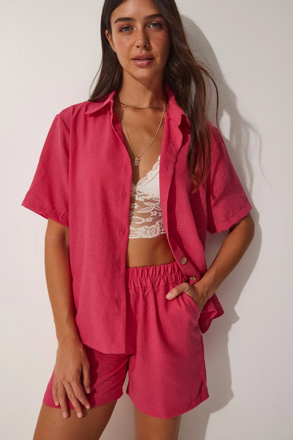 Happiness İstanbul  Zweiteiler - Rosa - Regular Fit
