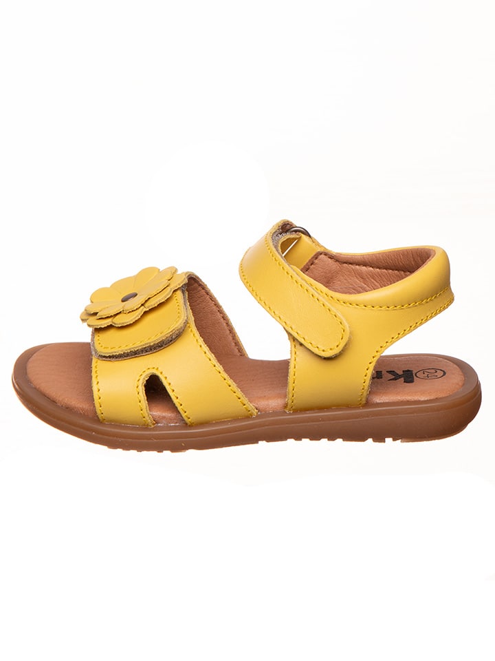 kmins Leder-Sandalen in Gelb günstig kaufen