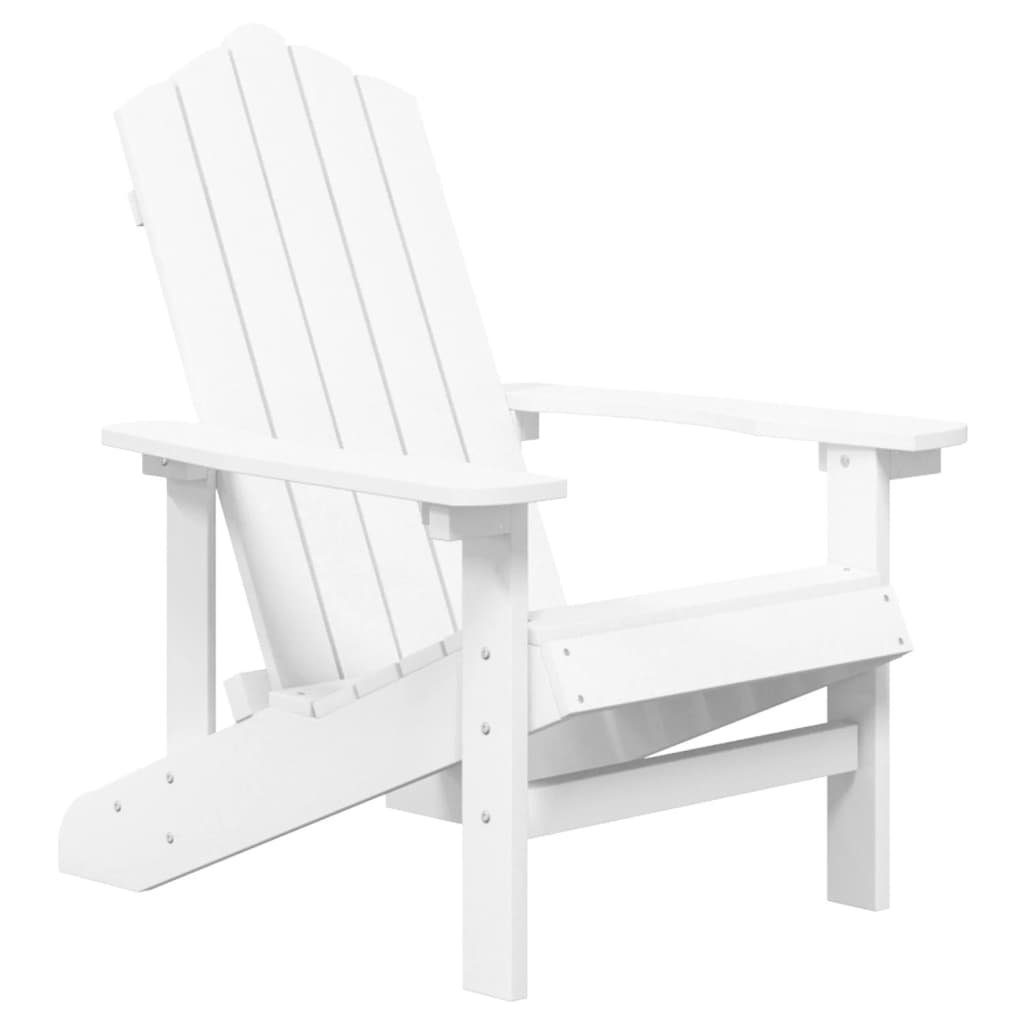 vidaXL Gartenstuhl Adirondack-Gartenstuhl HDPE Weiß (1 St)
