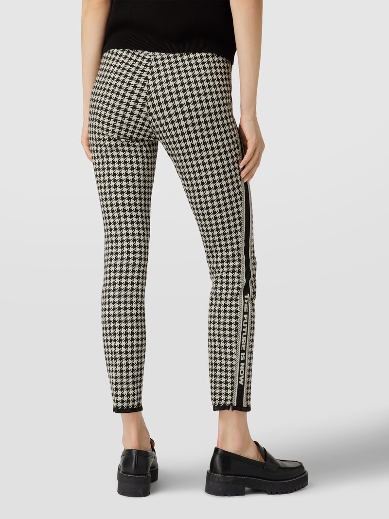 Hose mit Allover-Muster Modell 'Ranee' in schwarz