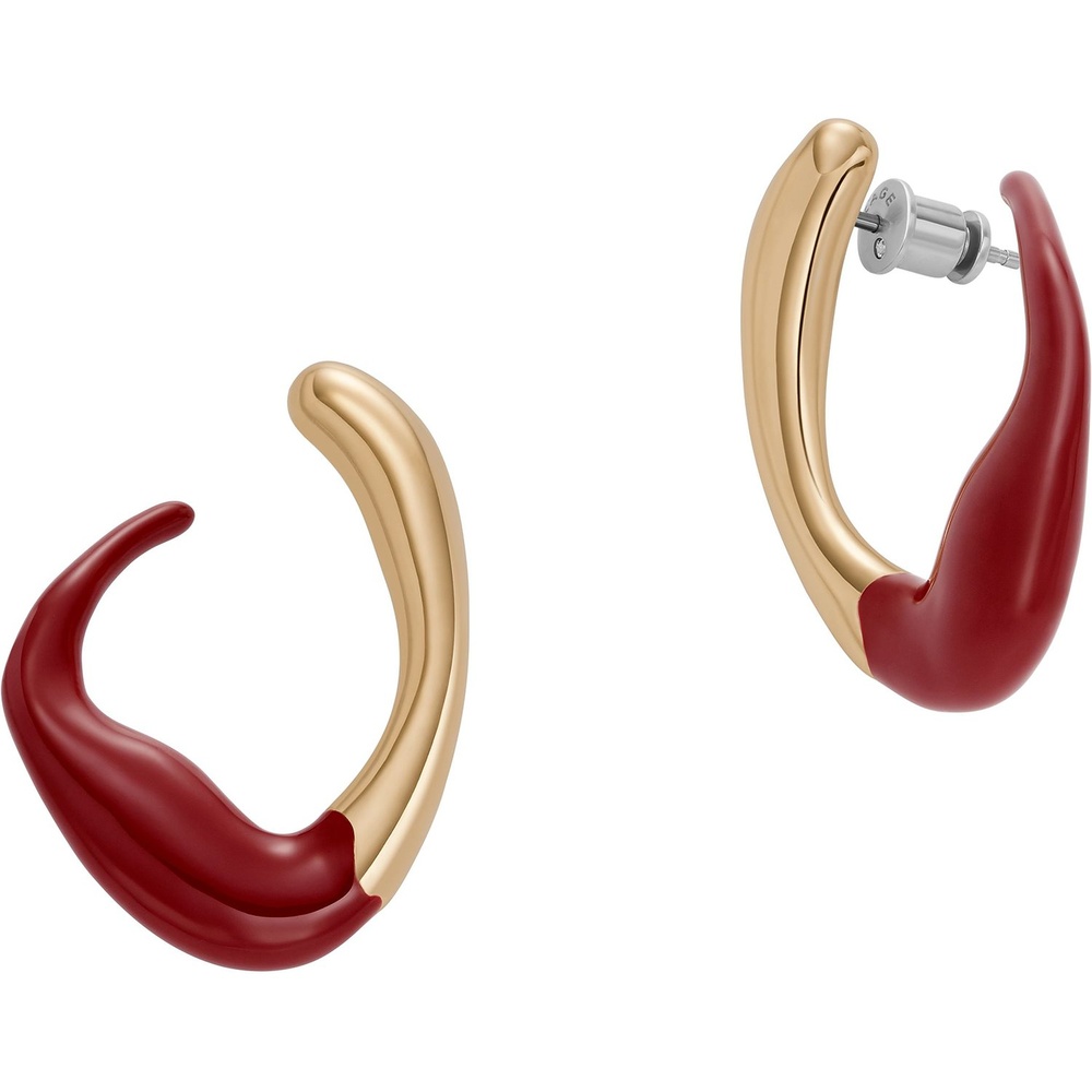 Skagen Créoles Acier inoxydable, Émail Boucles d'oreilles