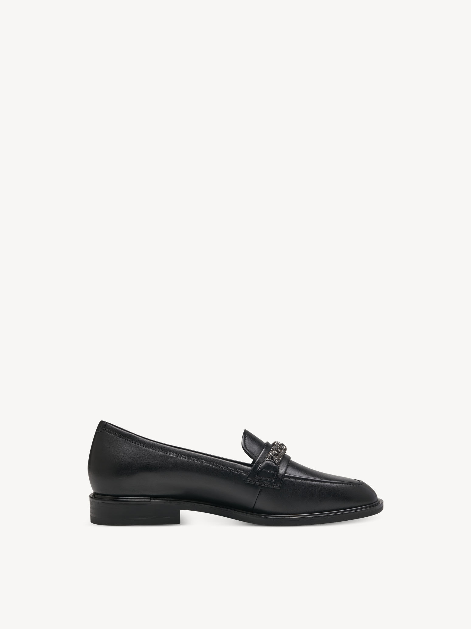 Slipper en cuir - noir