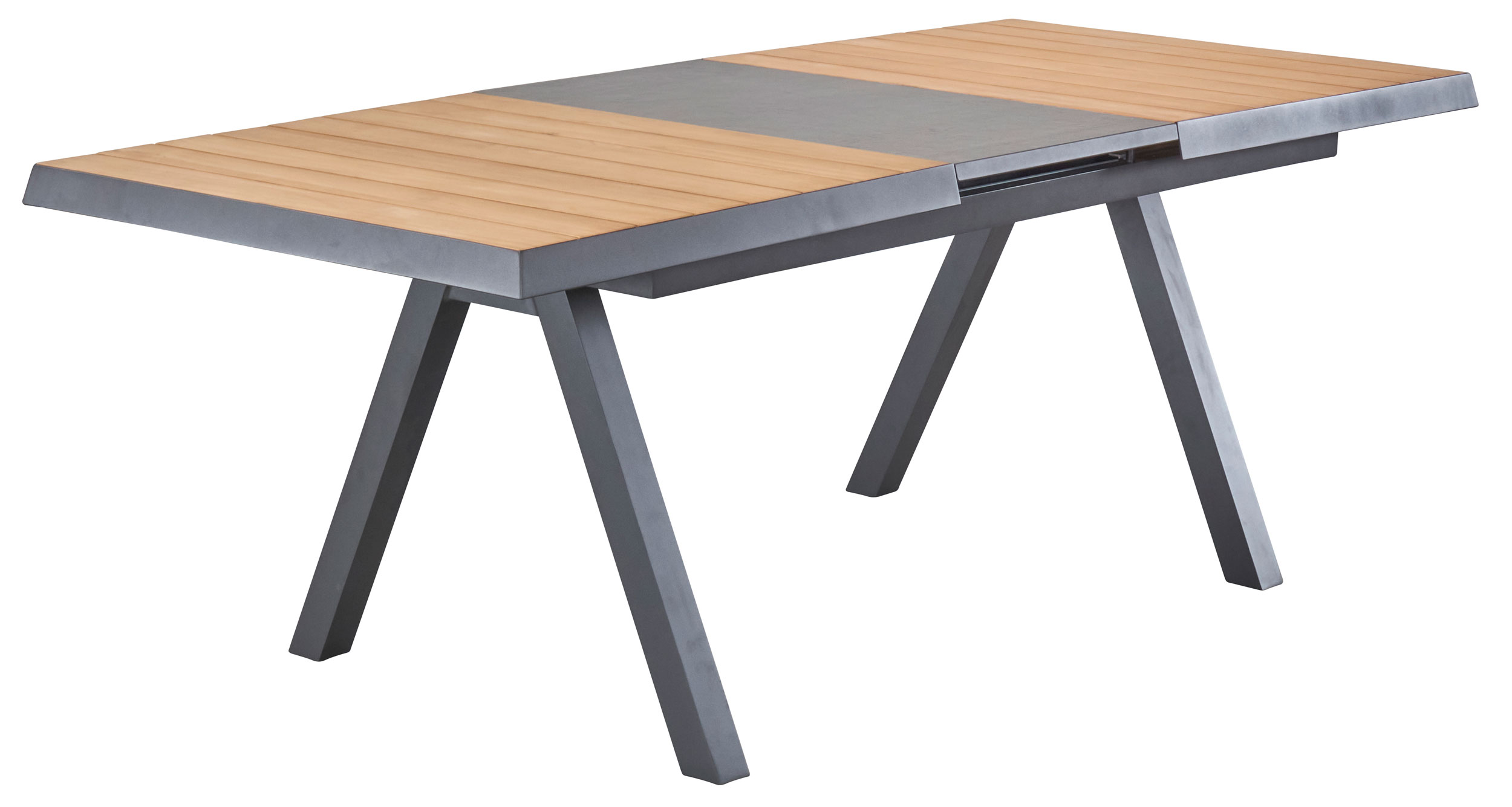 OUTDOORAusziehtisch Keramik/Teak