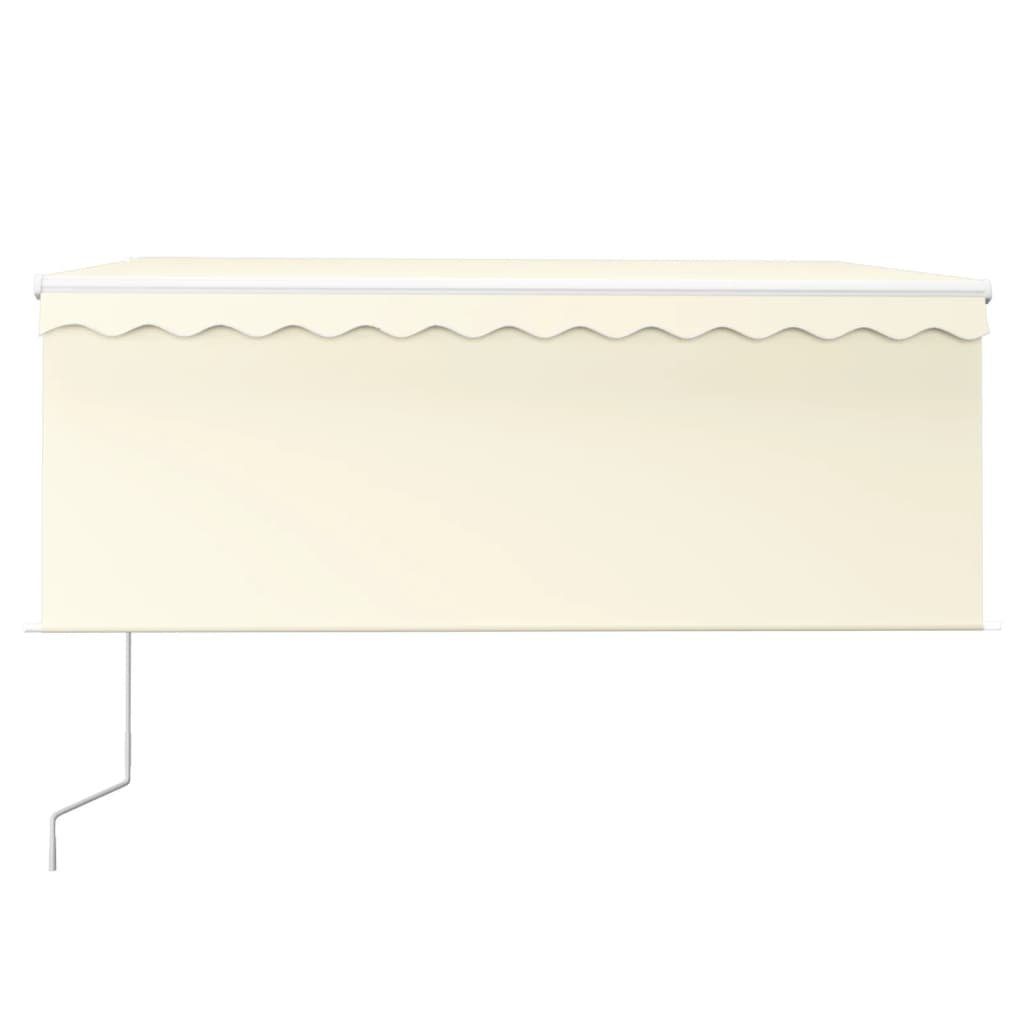vidaXL Markise Markise Automatisch Einziehbar mit Volant 3,5x2,5 m Creme