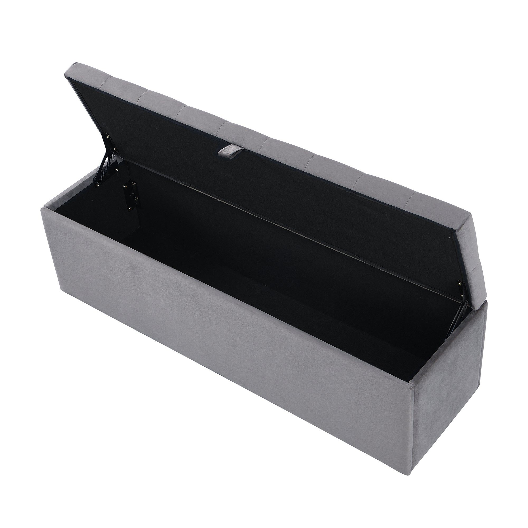 WISHDOR Polsterbett Doppelbett Stauraumbett (grau 138 x 41 x 42 cm), Bank mit Stauraum Betthocker Polsterbank