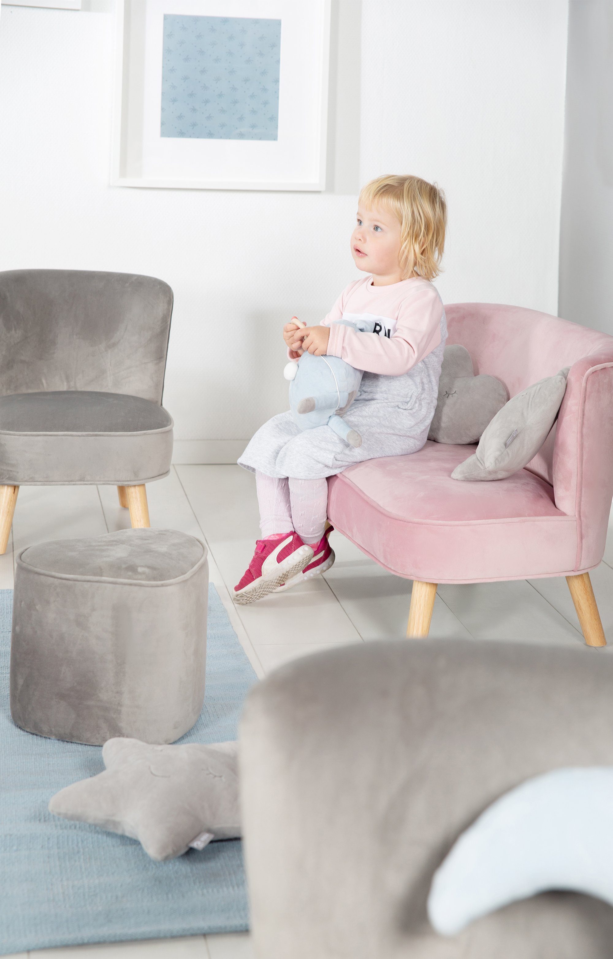 roba® Sofa Lil Sofa, mit Holzfüßen