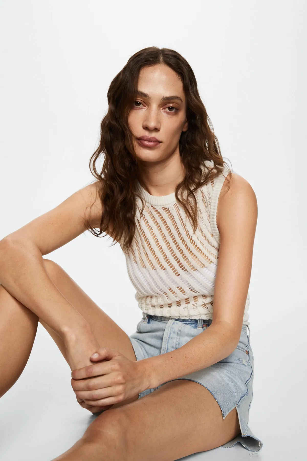 MANGO  37000347 Damen/Mädchen Hellblau