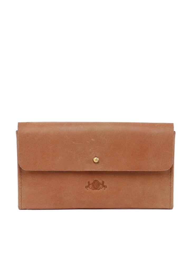 SID & VAIN Leder-Geldbörse echt Leder Geldbeutel Damen groß natural-hell-tan in beige günstig kaufen onesize