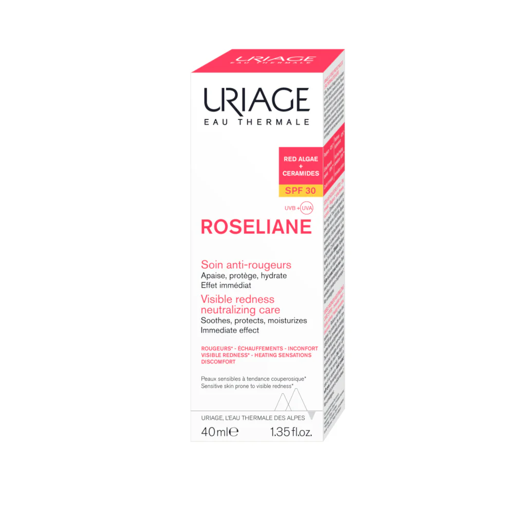 Crema antienrojecimiento ROSÉLIANE SPF30 - Crema de día calmante, tratamientos protectores