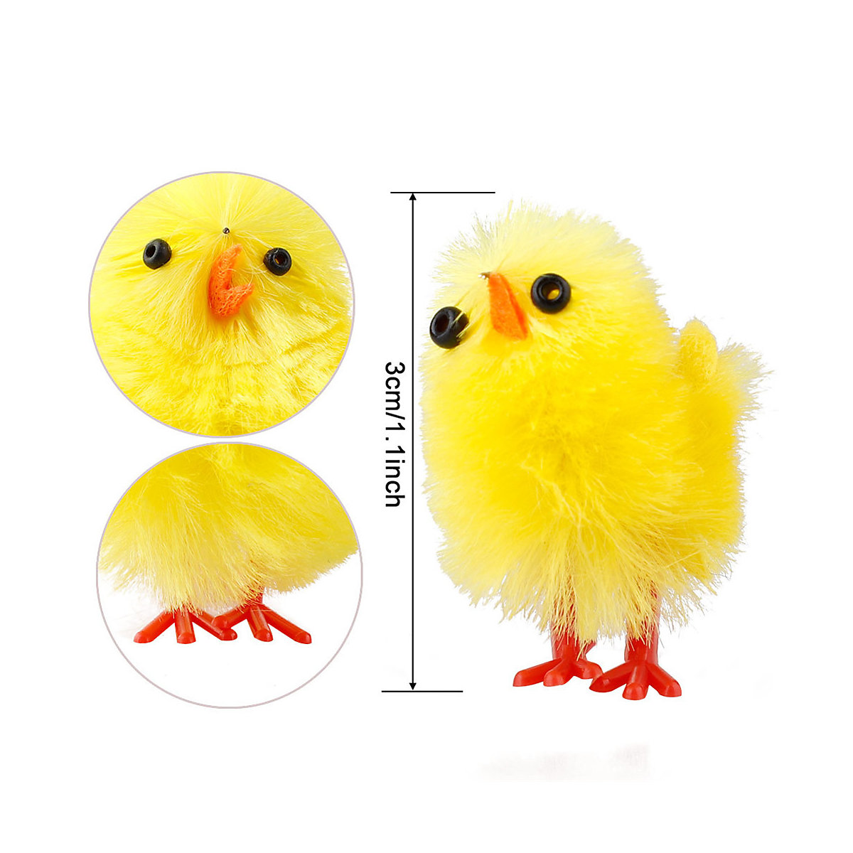 Mini Osterküken 3cm (60 Stück) Dekofiguren für Kinder