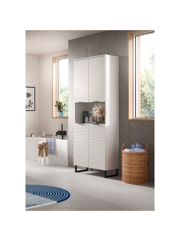 ebuy24 Hochschrank Riff Weiß 70 x 34 cm günstig kaufen onesize