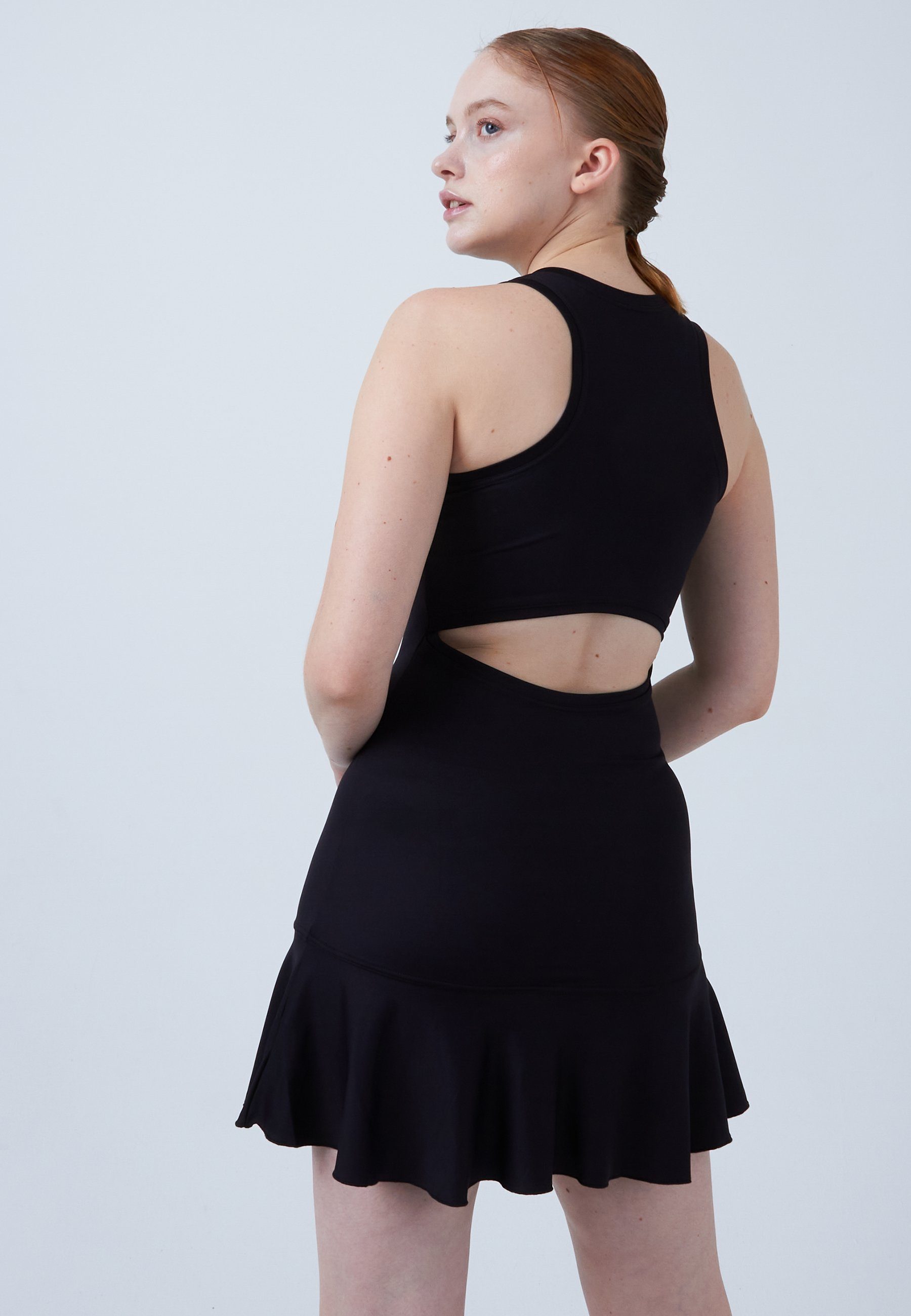 SPORTKIND Tenniskleid Performance Sportdress Damen & Mädchen schwarz