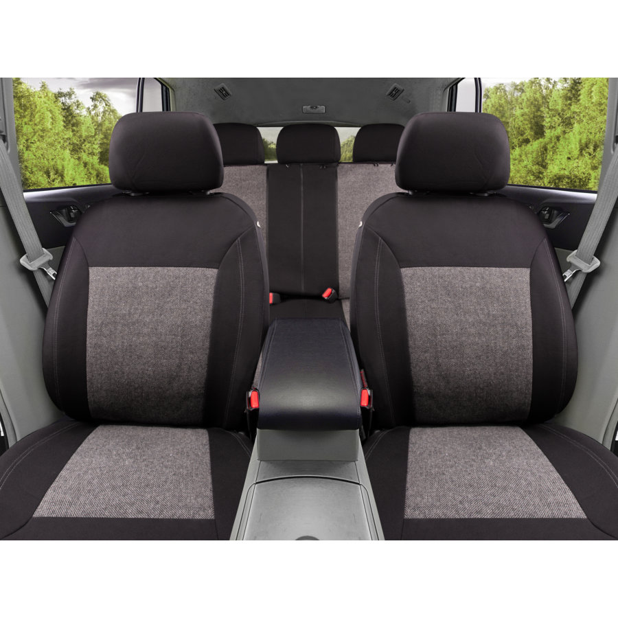 NORAUTO Sitzbezug-Komplettset 11-teilig für PKW´s, Design ERIS schwarz-grau - ATU