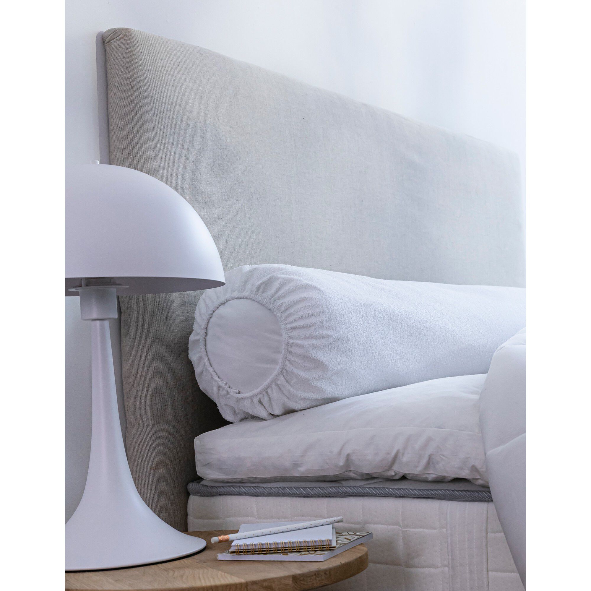 Sous-taie de traversin molleton absorbant