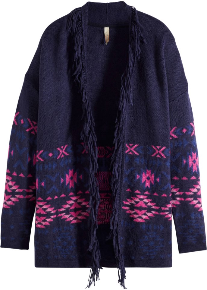 Strickjacke mit Fransen