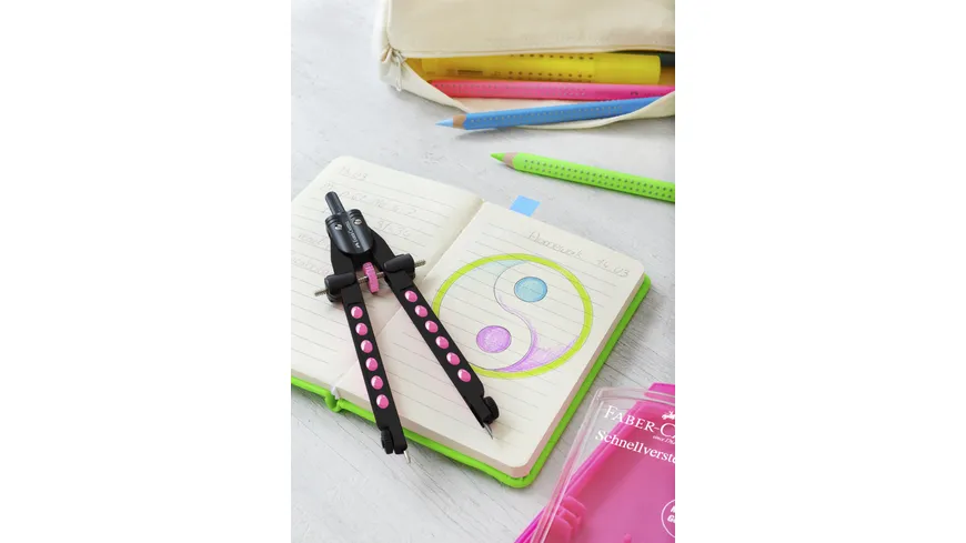 FABER-CASTELL Schnellverstellzirkel Factory neon
