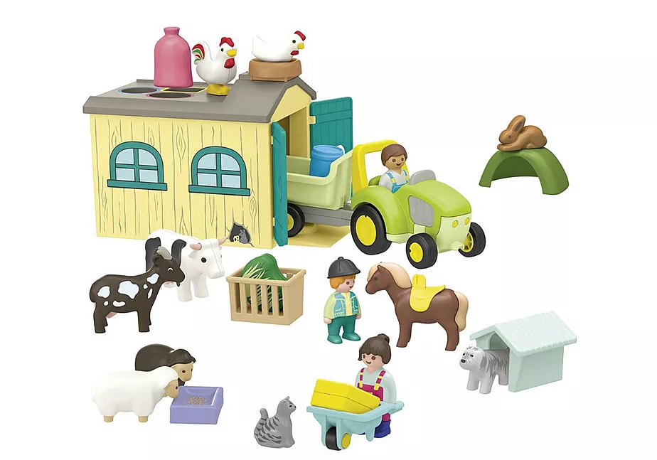 JUNIOR: Bauernhof-Abenteuer mit Traktor, Anh&auml;nger und tierischen