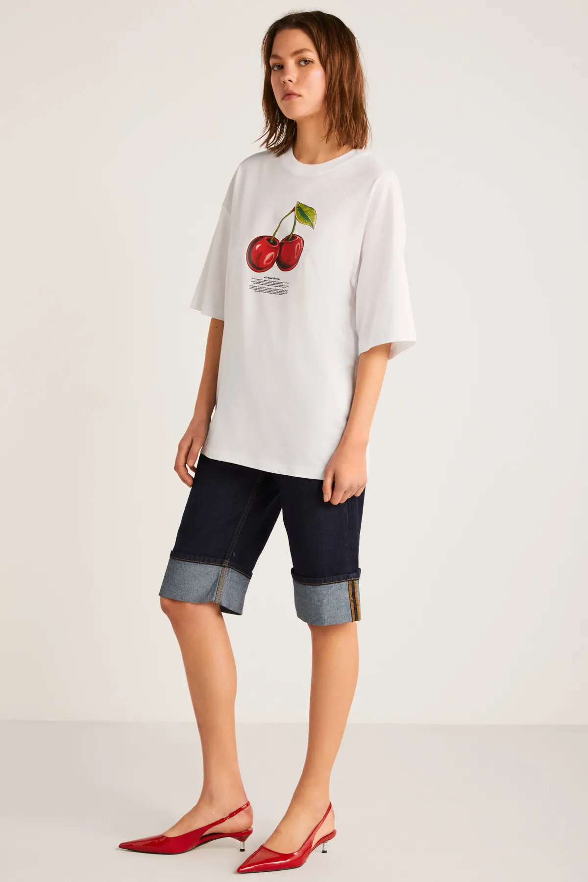 GRIMELANGE  T-Shirt - Weiß - Oversized