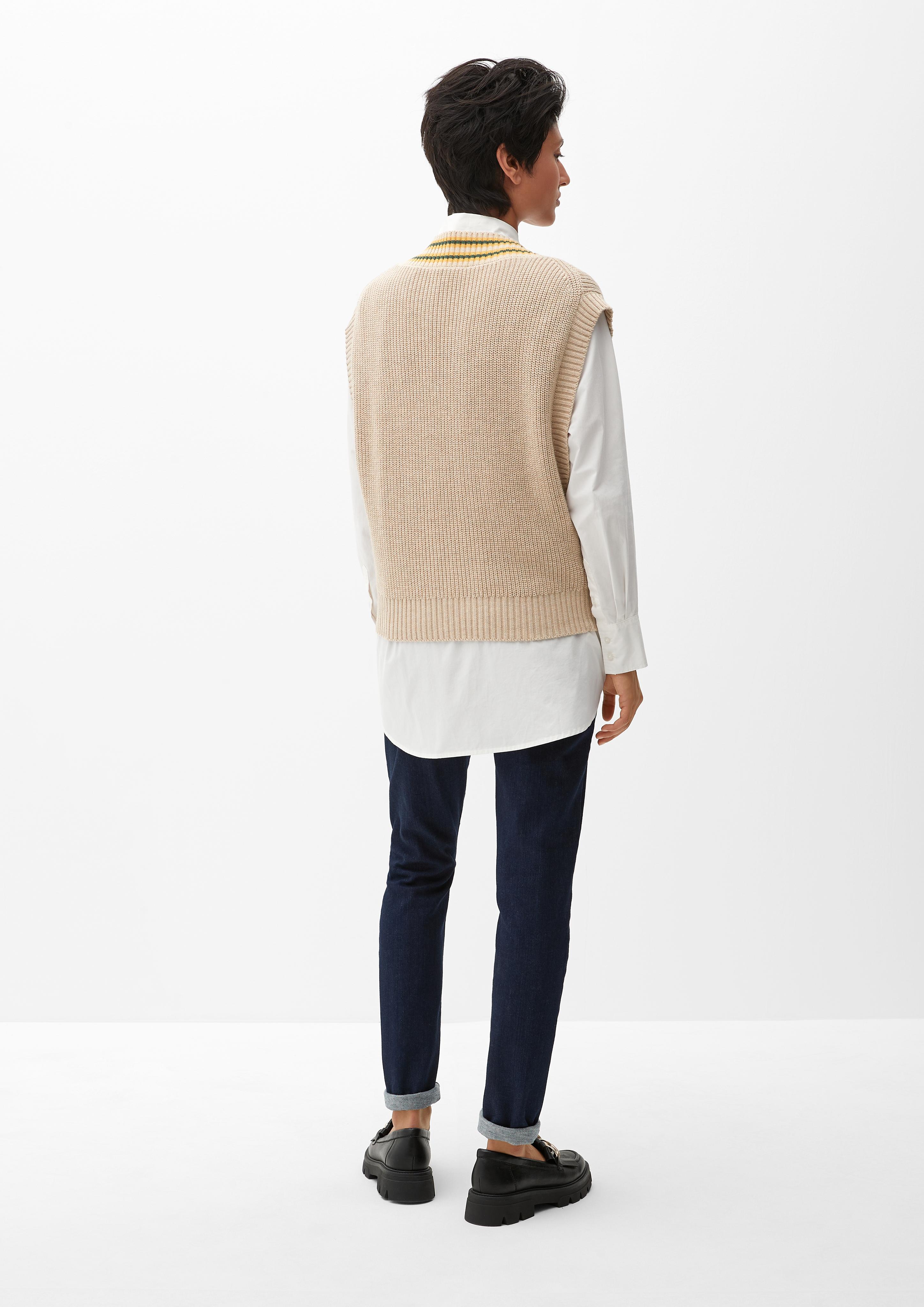 Strickweste mit Streifen  2120322-81W8