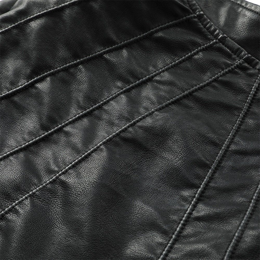 Allthemen Lederjacke PY2235018 Lederjacke mit Stehkragen