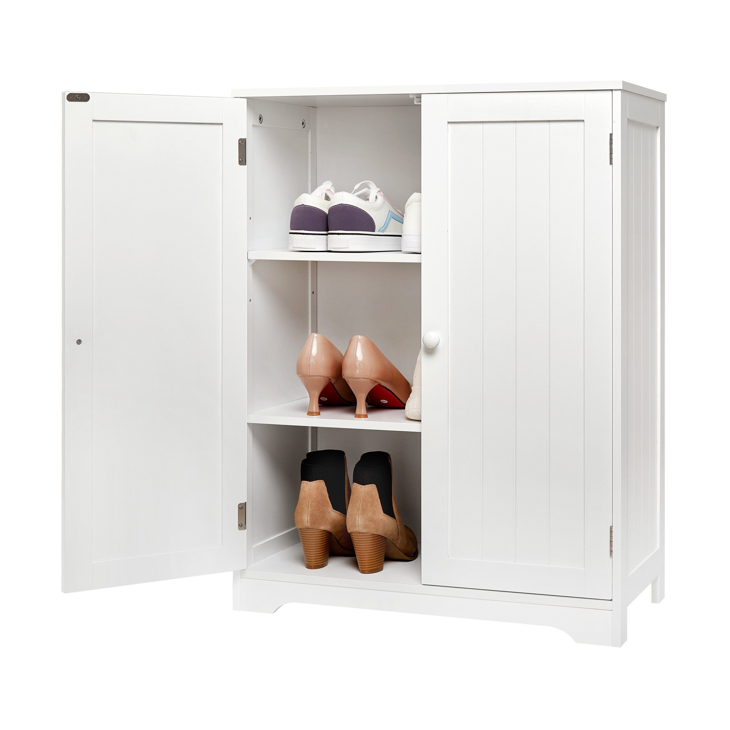 Mondeer Badkommode Badezimmerschrank, mit Stauraum, 30 x 60 x 80 cm, Weiß