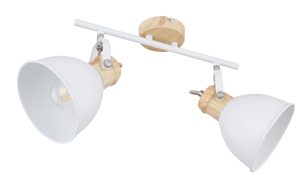 Globo Lighting - WIHO - Strahler Metall weiß, 2x E27