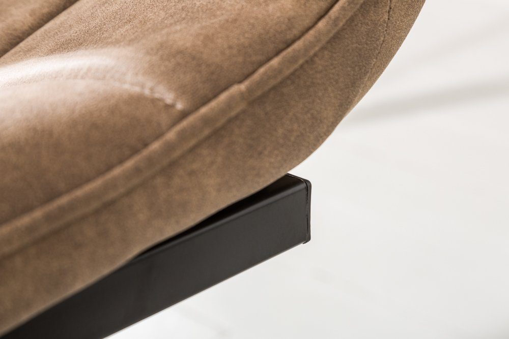 riess-ambiente Freischwinger MIAMI taupe braun / schwarz (1 St), Esszimmer · Microfaser · Metall · Industrial