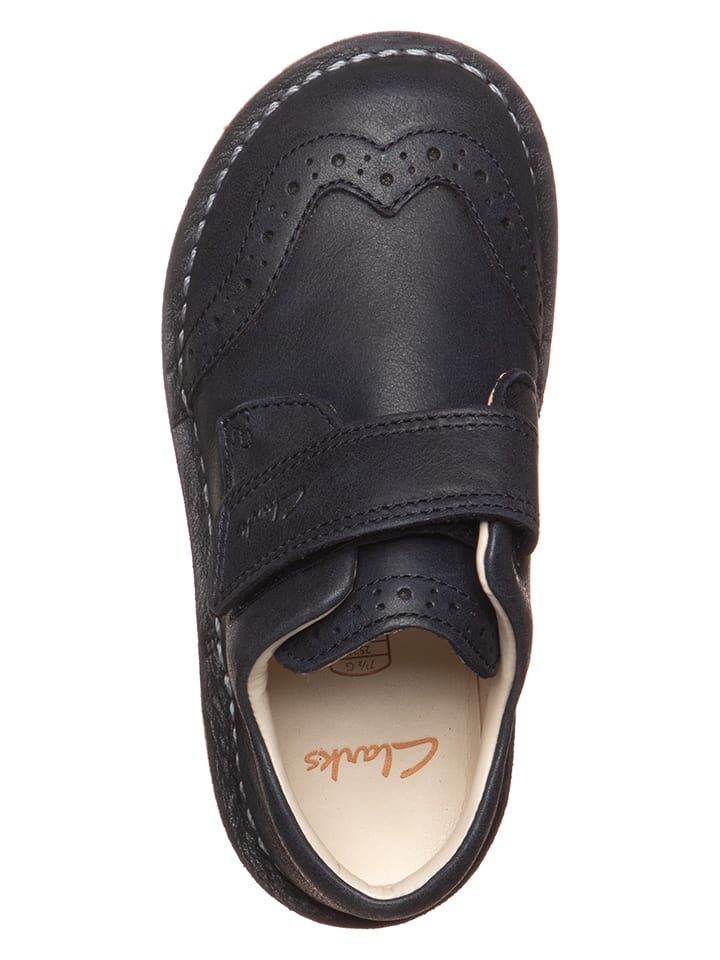 Clarks Leder-Halbschuhe in Schwarz günstig kaufen