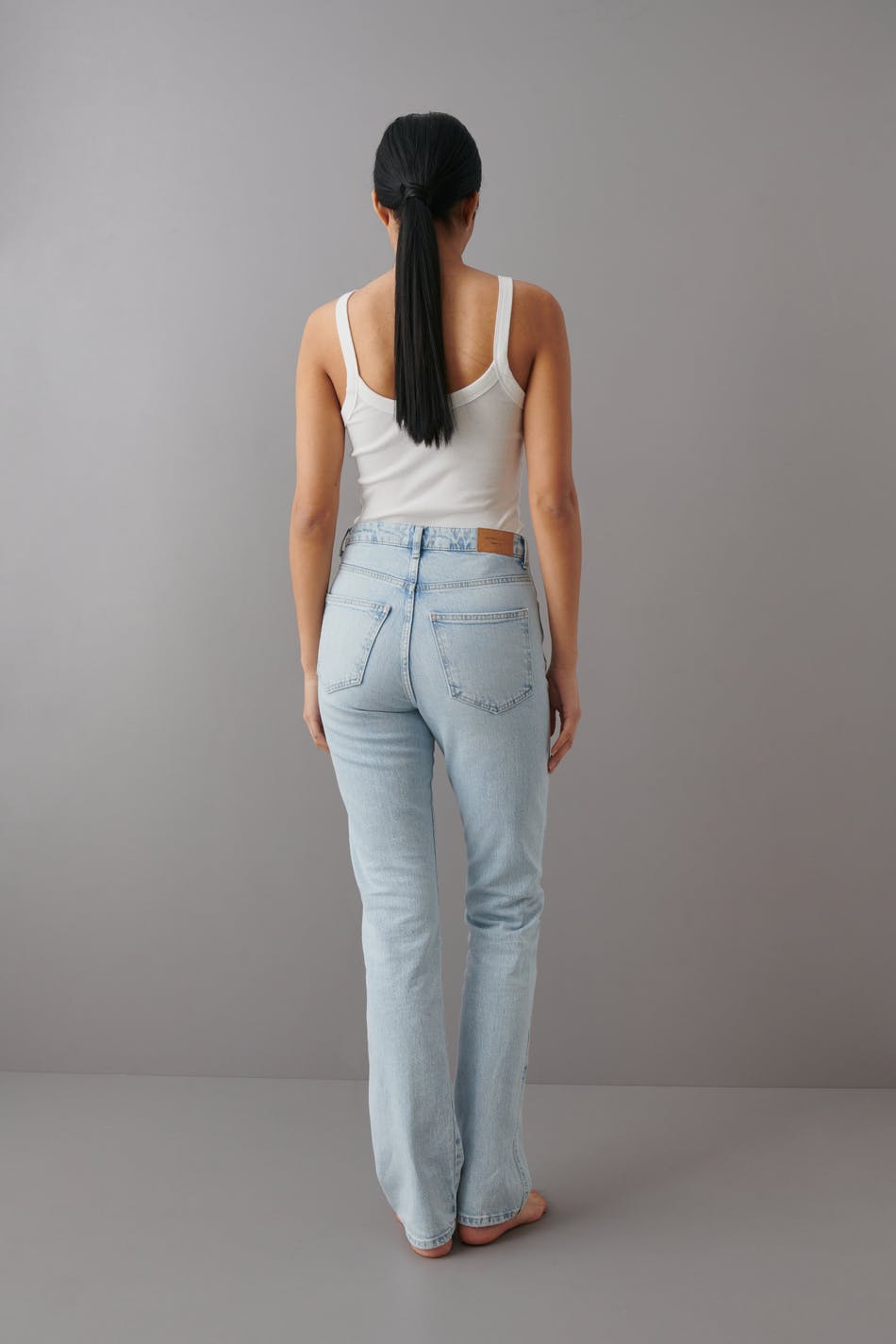 High straight jeans